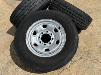 17” Ram 2500 wheels steel rims 8x6.5 Firestone HT LT245/70R17 70%