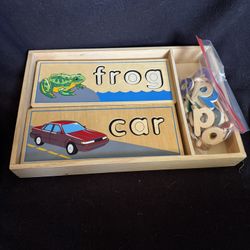 Wooden Spelling Letters And Cards