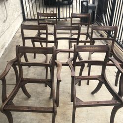 Chairs Wood Frames Only 7 Pieces