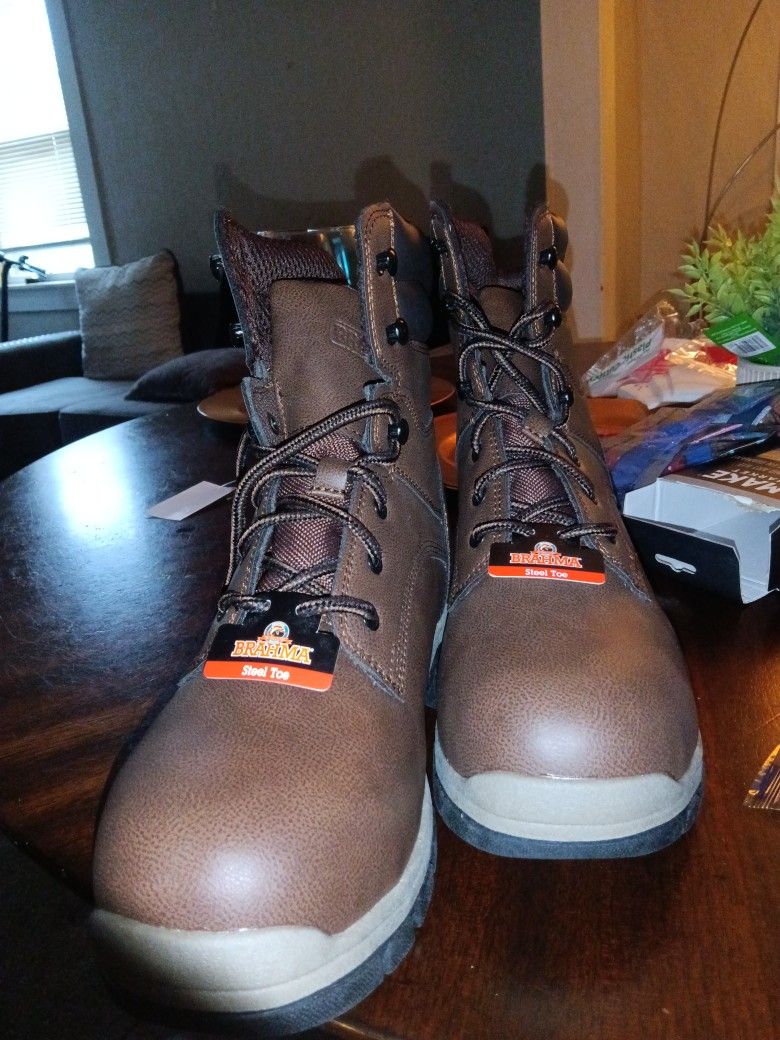 Steel Toe Boots Size 9