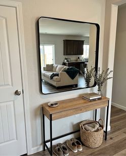 Large square wall mirror