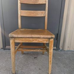 Vintage Solid Wood Desk Chair 