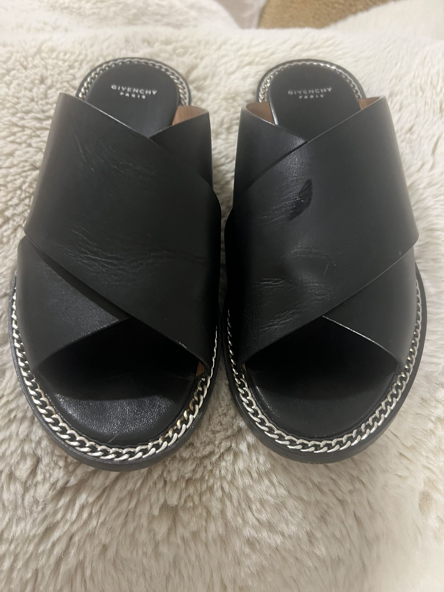 Givenchy Black Leather Flats