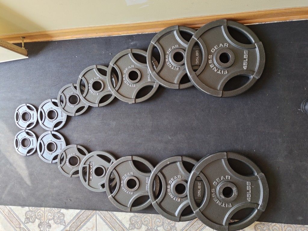 255lb Fitness Gear Olympic Weight Plate Set