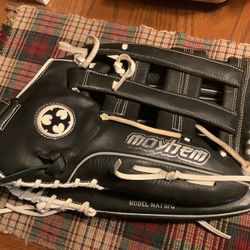 Worth Mayhem 13” Baseball Or softball glove like new condition With 2 Softballs Or Baseballs 