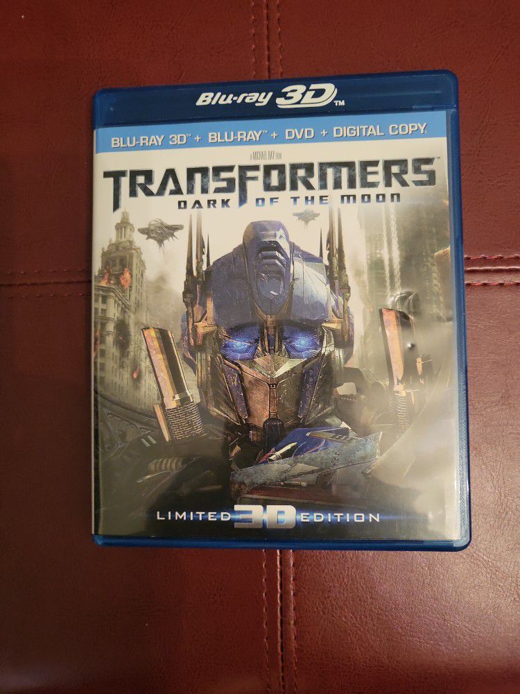 Transformers Dark Of The Moon 3D Blu-ray, Blu-ray + DVD 
