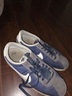 Nike Blue Suede Low-Top Sneakers