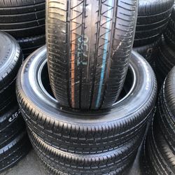 SET OF FOUR TIRES 215/55217 TOYO SEMI NEW 95%TREAD LIFE $300 PRICE INCLUDES PROFESSIONAL ISTALATION AND TAX