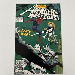 Marvel Avengers West Coast: Face-To-Face Against The Death Web! | Spider-Woman’s Origin! Issue #84 (July 1985)
