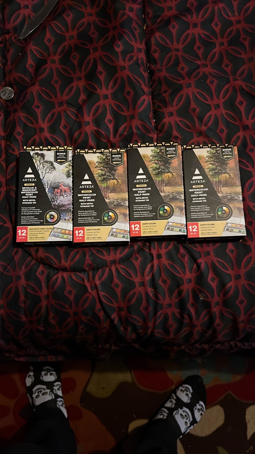 4 Arteza Premium Watercolor Paint