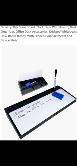 Dry erase board with compartments