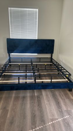 King size bed frame and support frame