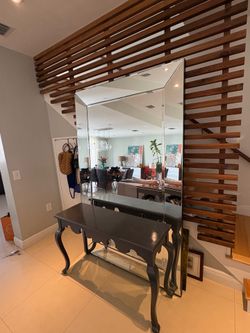 Entry table and floor mirror $500
