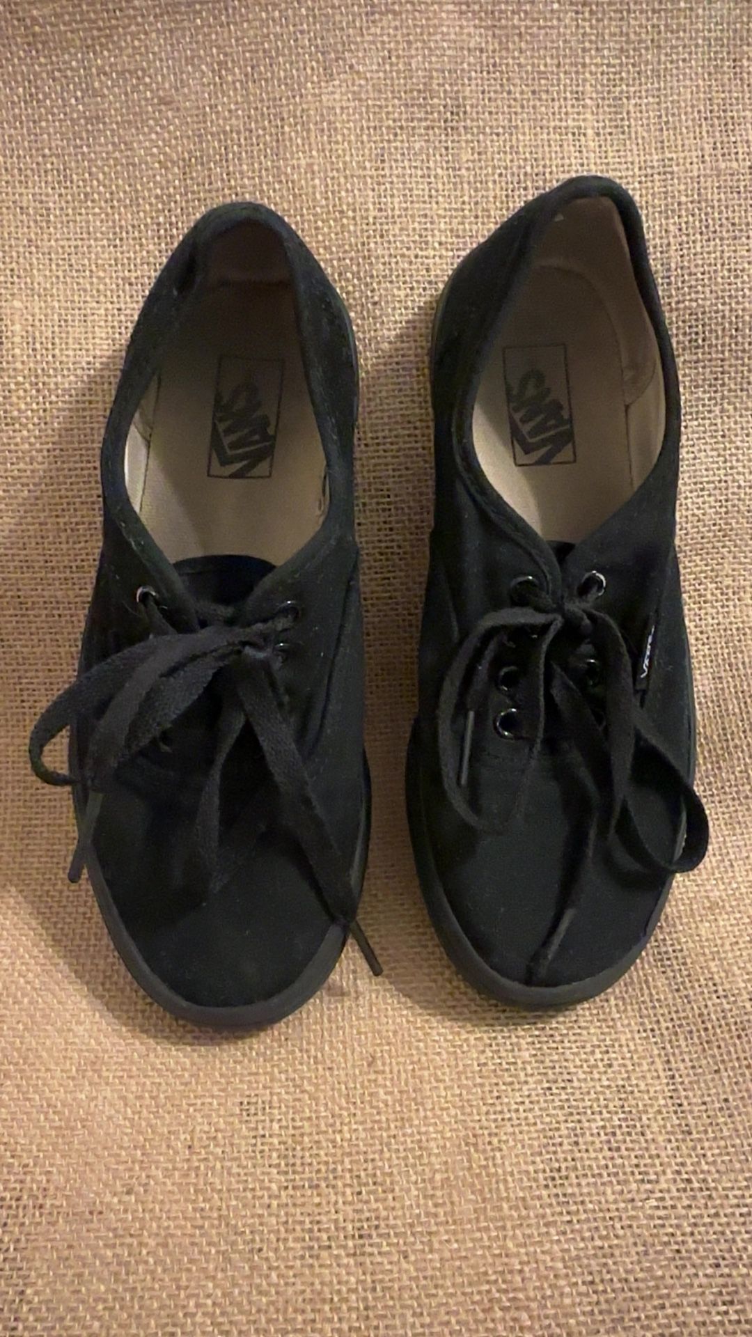 Black Kids Vans Shoes Size 3