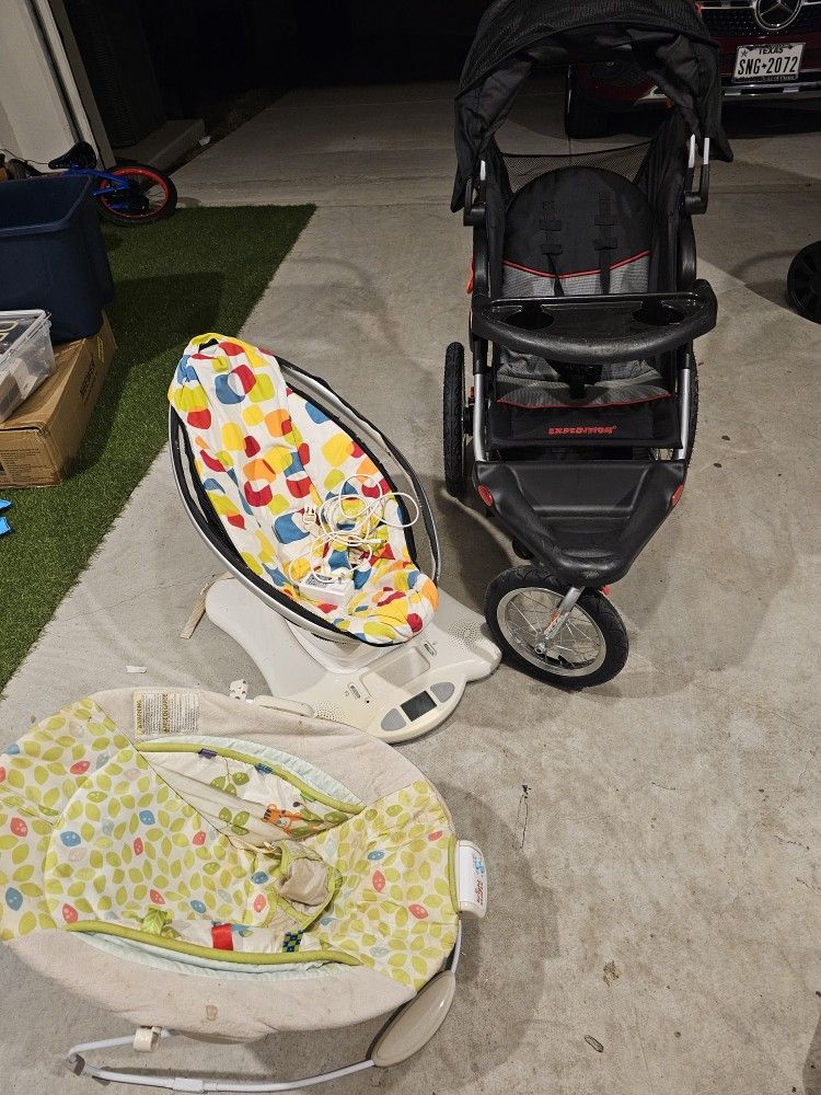 Baby Stroller And Bouncer
