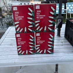 300 Clear Incandescent Mini Lights Christmas Lights Outdoor & Indoor 