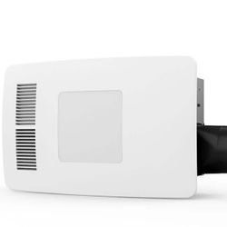 ReVent 80-110 Adjustable CFM Ceiling Easy Install Roomside Bathroom/Bath Exhaust Fan w/ Heater and Adjustable 5 Level LED Light