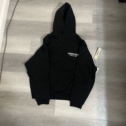 black essential hoodie large 
