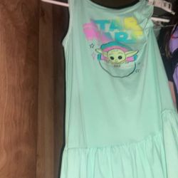 Star Wars Baby Yoda Dress 10/12 New With Tags
