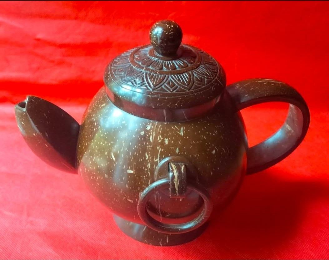 Tea Pot Made With Coconut Shells