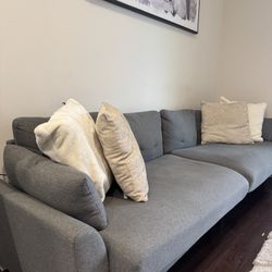 Dark Grey Sectional Couch 101”
