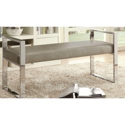 Chrome leg bench