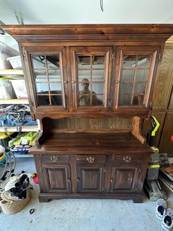 Dark Walnut Hutch - Sears Open Hearth Collection
