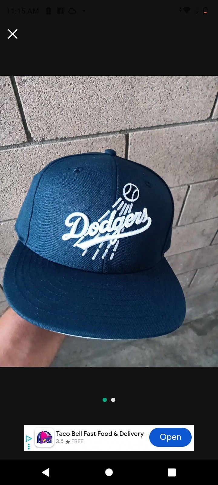 Mitchell N Ness Dodger Hat 71/4