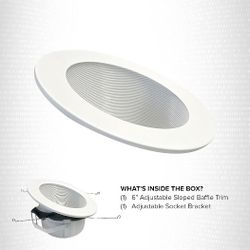 6" Sloped Adjustable Baffle Trim