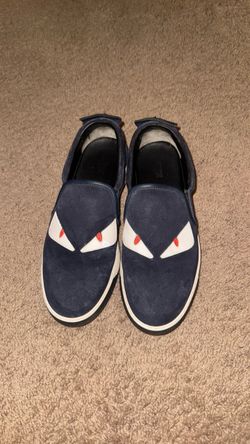 FENDI MONSTER EYES SLIP ON SNEAKERS