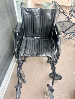 Panacea® Standard Wheelchair, 20 in W x 18 in D, Removable Full Arms, Swingaway Footrest