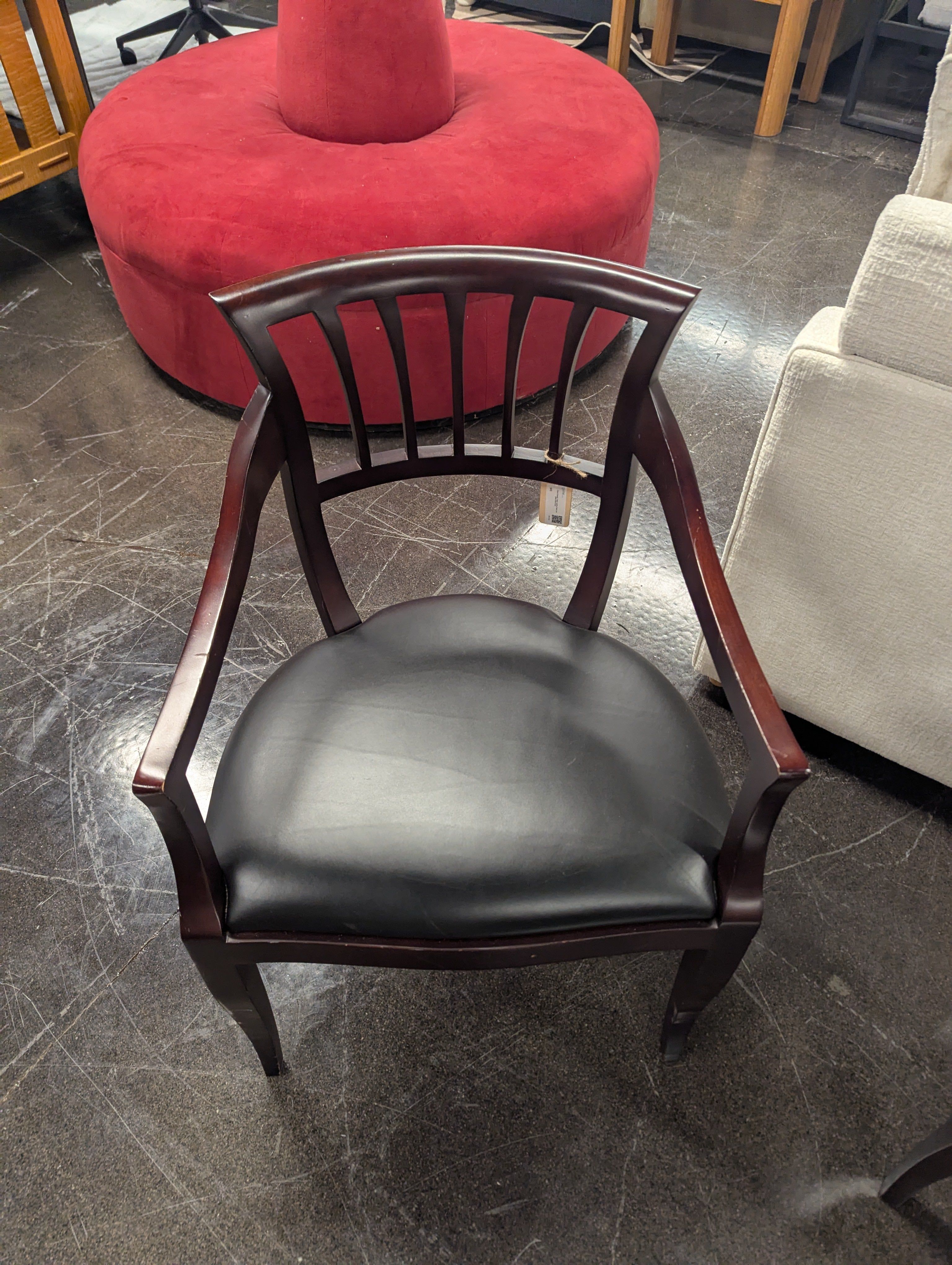 David Edward - Back Leather Seat Law Office Side Chair