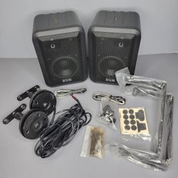 Pair Of KLH Speakers With Brackets & Wiring