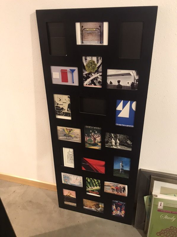 Large display frame for post cards/photos