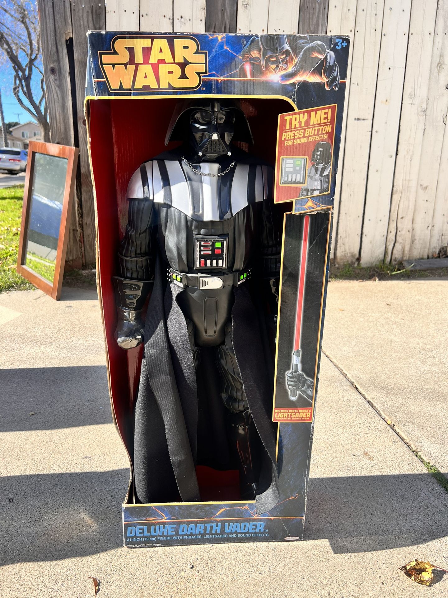 STAR WARS DARTH VADER 31" INCH with sounds/saber FIGURE NEW