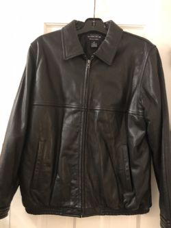 Men’s Genuine Leather Bomber Jacket