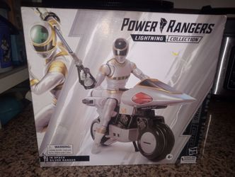 Power Rangers Lightning Collection In Space Silver Ranger Deluxe Figure W/ Bike