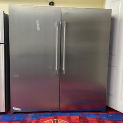 2025 Frigidaire 66"set Column
stainless steel Freezer and Fridge