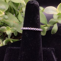 Sterling Silver .925 Blue Sapphire Sam & CO. Band Ring - Size 6.25