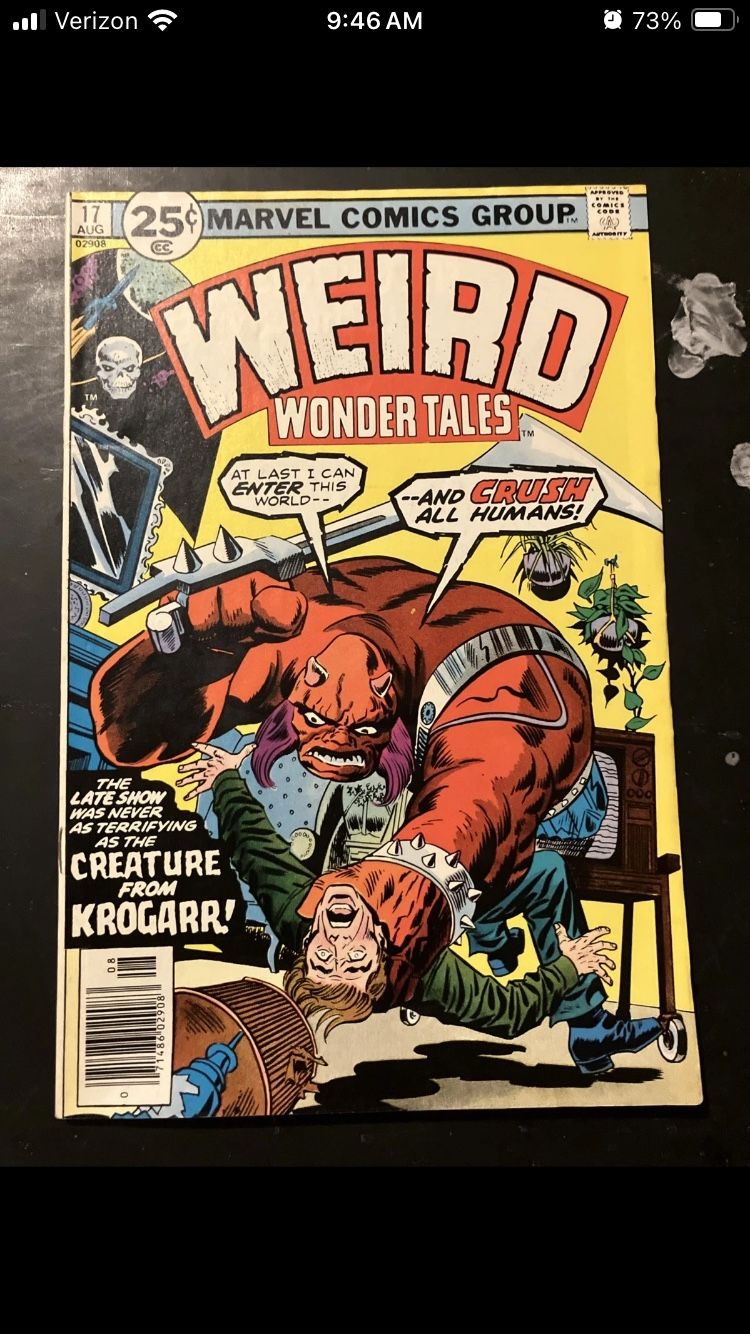 Weird Wonder Tales #17 VF RAW 1976 Bronze Age Marvel Horror