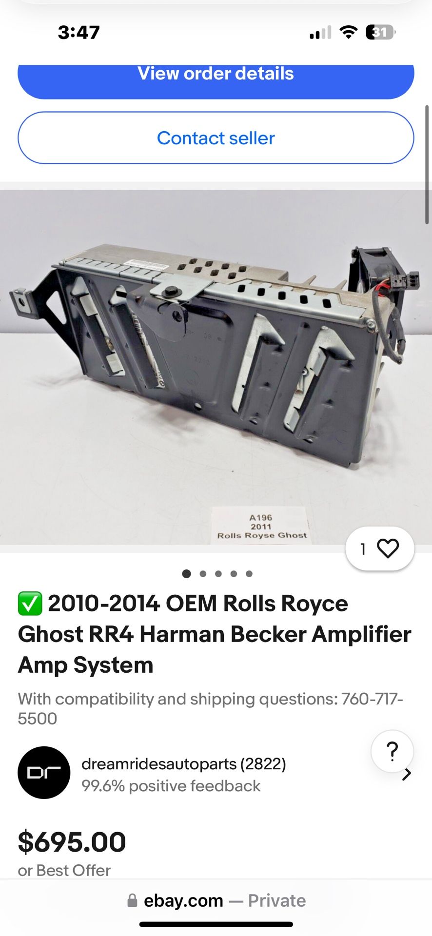 rolls royce herman becker amplifiers
