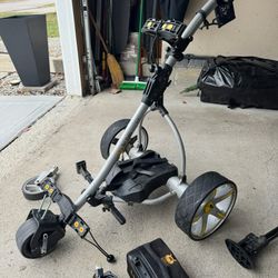  Bat Caddy X3R Motorized Golf Cart with UPGRADED 25Ah Lithium Battery w/ Accessories and Seat And  REMOTE CONTROL!!