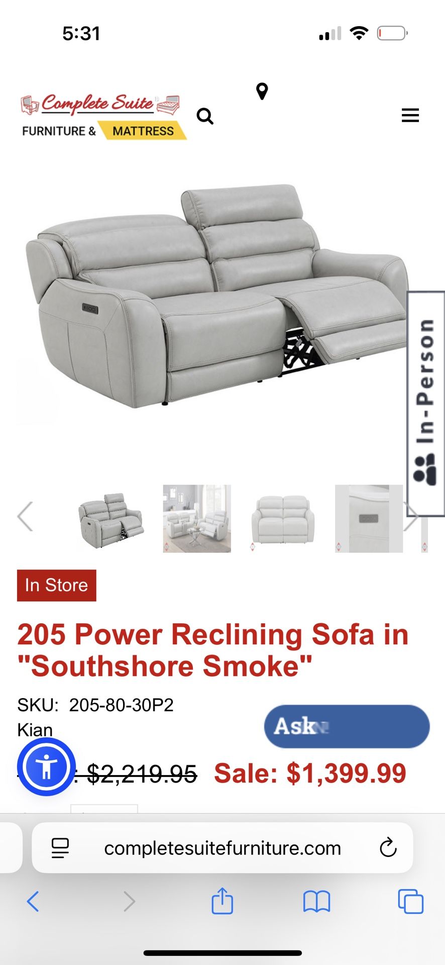 Zero Gravity Lumbar Power Recliner W USB Charging Ports For All Devices, Leather, Full Recline Like A Bed And Even Farther Back.