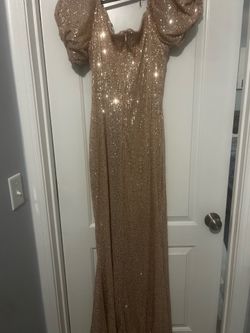 XL Rose Gold Sequins Dress