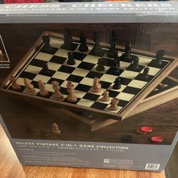 Vintage Chess And Checkers Game