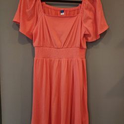 Old Navy Women's Dress In Coral.. Size Medium 