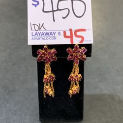 10k Birthstone Earrings 
