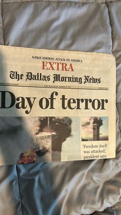 Dallas Morning News September 11 2001 Extra Edition