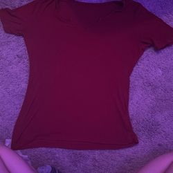 size M red shirt