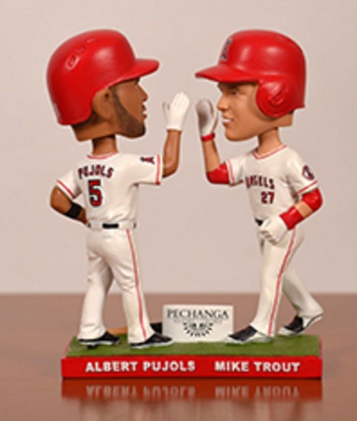LA angels baseball MIKE TROUT/ ALBERT PUJOLS bobblehead - new in box